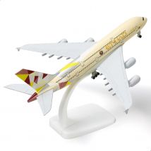 20CM etihad A380 Plane Model with Stand Metal Die-cast Airplane Children toy Souvenir Plane Toy Collected Gift By Aviation