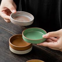 Retro Sauce Dish Keramik Soja Runde Gewürz Dip Platte Schüssel Kleine Geschmack Platten Kreative Snack Essig Küche Geschirr