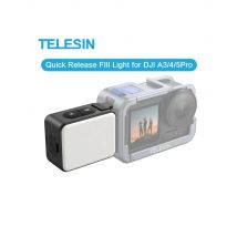TELESIN Quick-Release Mini Fill Light for DJI OSMO Action 5Pro 4 3 Accessories IPX5 Waterproof/ Magnetic/ Adjustable Three Level