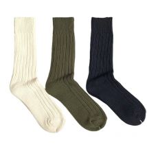 Match-Up Primary Color Thick Thread Cotton Socks Port Style thick Needle Four Seasons Thick Work Clothes Men's Socks (1 Pair)