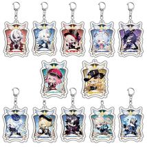 12 stücke Anime Spiel Genshin Impact Neu ville tte Schlüssel bund Zubehör Cosplay Anhänger Set Prop Abzeichen Geschenk