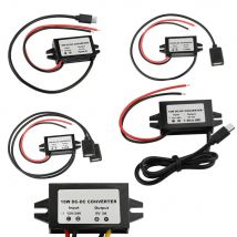 Convertitore adattatore di alimentazione da 12V/24V a 5V 3A DC-DC modulo Step-Down USB-A femmina/tipo C/dual USB/connettore a filo aperto impermeabile CE