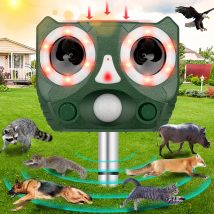 Umweltfreundlicher Solar-Insektenschutz für den Außenbereich, Blitz-Vogelabwehrmittel, Hoffarm, Ultraschall-Katzen- und Eichhörnchenabwehrmittel