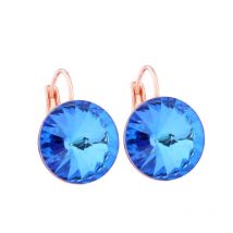 Classic 14mm Round Drop Earrings for Women New Fashion 585 Rose Gold Color High Quality Daily Jewelry