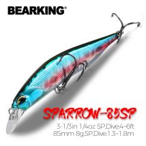 BEARKING 85mm 8g gorący model przynęty wędkarskie twarde przynęty 14 kolorów do wyboru minnow jakości profesjonalna minnow głębokość 1,3-1,8 m