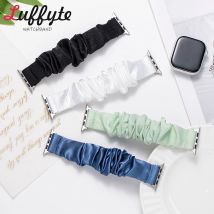 Scrunchie-Armband für Apple Watch Band 49/44/46/45/40/41/38/42 mm Damen weiches elastisches Armband IWatch Serie 10 9 8 7 6 5 4 3 2 1 SE