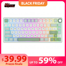 RK R75 Royal Kludge Wired Mechanical Keyboard 80 Keys 80% Gasket RGB Backlit Hot-swappable Gaming Keyboard with MDA PBT Keycaps