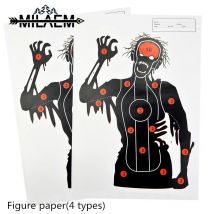 12 Pcs 45*33cm Schießen Ziele Papier Silhouette Splatter Reaktiven Papier Ziele Spaß Feature Bilder Training Zubehör