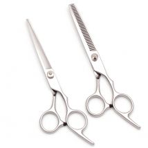 Friseurschere 6,5'' Japan Edelstahl Haarschere Silber Haarschneideschere Haarschnitt Set Salon Effilierschere C1001