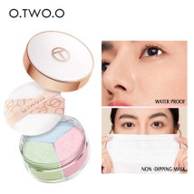 O.TWO.O 3-farbiger loser Puder, versteckt Ölporen, Gesichtspudermischung, natürlich fixierendes Puder, Fix Lock-Make-up, mattes Finishing-Puder