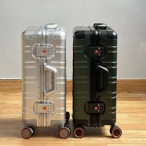 Ganz aus Aluminium-Magnesium-Legierung Reisekoffer Herren Business Rollgepäck auf Rollen Trolley-Gepäck Carry-Ons-Kabinenkoffer