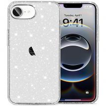 Weiche TPU-Hülle mit klarem Glitzer für iPhone 16e 16E 15 Pro Max 14Plus 13 Mini 12 11 X XS XR SE 2022 2020 7 8 6 6S Bling-Telefonabdeckung