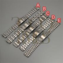 Klassiker 21mm 20mm 19mm Silber massiv Edelstahl Vintage-Stil Armbänder passen für Sekio Uhr