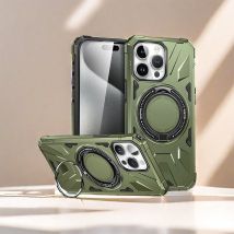 Rüstung 360 ° drehbare Halterung magnetische Telefon hülle, für iPhone 16 15 14 13 Pro Max 16 15 plus stoß feste Schutzhülle