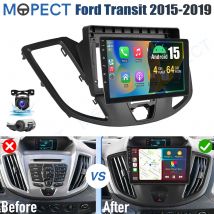 MOPECT Für Ford Transit 150 250 350 2015-2019 9-Zoll Android 15 CarPlay Autoradio mit WLAN, GPS, FM/AM, Touchscreen, DAB, DVR und Kamera