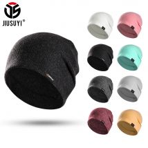 Winter Gestrickte Mützen Hüte Solide Winddicht Weiche Skullies Sport Laufen Ski Snowboard Radfahren Stretch Caps Haar Zubehör Männer
