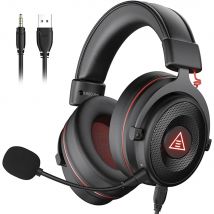 EKSA E900Pro Cuffie da gioco Gamer 7.1 Suono surround Cuffie cablate USB con microfono con cancellazione del rumore per PC/PS4/PS5/Xbox