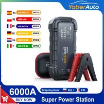 6000A Jump Starter 150W DC Ładowarka samochodowa 3.3 Ekran LED 600 lumenów Ładowarka do latarki Super urządzenie rozruchowe