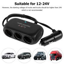 3 Sockel Auto Zigaretten anzünder Splitter Dual USB LED Auto Schnell ladegerät 120W 12V 24V Auto ladegerät Adapter für iPhone GPS Dashcam