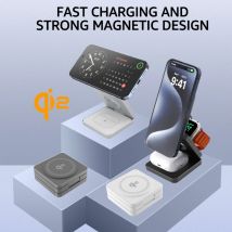 QI2 3 In 1 Magnetisches Drahtloses Ladegerät Ständer Pad für iPone 16 15 14 13 12Pro Max Airpods Pro iWatch9 8 7 Schnellladestation