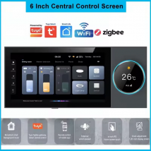 Tuya WiFi Zigbee 6-Zoll-Smart Home Zentraler Steuerbildschirm Zigbee Gateway Knopf Sprachschalter Multifunktions-Lichtbedienfeld