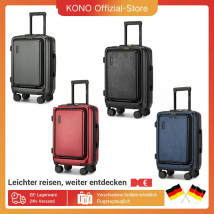 Kono-carcasa rígida ABS + PC, equipaje de mano con cerradura TSA, 4 ruedas giratorias y mango telescópico, medida de cabina, maleta más ligera
