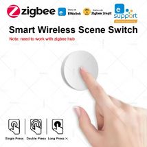 Ewelink Zigbee Smart Push Button Wireless Switch mit Batterie Fernbedienung Automatisierung Szenario Switch funktioniert mit Zigbee2MQTT