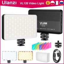 Ulanzi Vijim VL120 3200K-6500K Luce video LED con Softbox e filtri colorati RGB per illuminazione videoconferenza Luce di riempimento