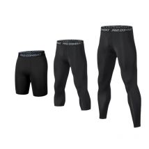 Pantaloni a compressione da uomo Collant Leggings freddi e asciutti Sport Baselayer Collant da corsa Allenamento atletico Pantaloncini attivi