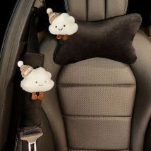Nette Cartoon Bogen Wolke Auto Innen Zubehör Weiche Plüsch Auto Hals Kissen Knochen-Förmigen Fahrzeug Kopfstütze Taille Sitzkissen