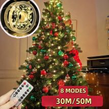 Lampki LED sznurkowe 30M/50M z wtyczką EU, lampki ozdobne, 8 trybów, zdalne sterowanie, girlandy, dekoracje na ślub, Boże Narodzenie, święta, lampki noworoczne.
