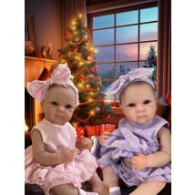 18 Zoll Bettie Bebe Reborn Girl Frohe Weihnachten handgemachte Neugeborene Baby Puppe Spielzeug Geschenke für Kinder