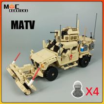 Ww2 us militär afghanistan krieg mrap gelände fahrzeug moc baustein offroad kampf auto modell ziegel spielzeug kinder geschenk