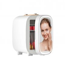 LIGIANT Mini Fridge, Skincare Refrigerator With 3-Level Dimmable LED Light Mirror, Low Noise 4L Makeup Fridge, Cooler & Warmer