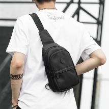 Men Sling Bag Oxford Casual Crossbody Shoulder Bag Anti Theft Design Outdoor Travel Sport 7.9 Inch Ipad Bag Daily Biker Satchel