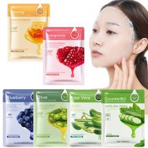 6/12 stücke Früchte Gesicht Maske Feuchtigkeitsspendende Öl Kontrolle Straffende Aloe Koreanische Kosmetik Blatt Gesicht Maske Schönheit Hautpflege Prodcuts