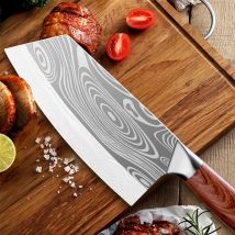 Tragbares Damen küchenmesser, neues Küchenmesser-Haushalts rund messer mit Holzgriff-scharfe Edelstahl-Laser klinge