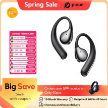Picun T61 IPX8 auriculares de conducción ósea auriculares abiertos con ganchos para las orejas Bluetooth 6,0 80H tiempo de reproducción HIFI deporte natación auriculares