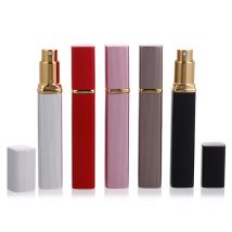 1pc 8 Color 12ml Metal Case Glass Tank Perfume Bottle Aluminum Nozzle Spray Refillable Bottle Parfum Cosmetic Glass Container