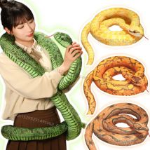 Giocattolo di peluche di pitone artificiale lungo serpente giallo arancione verde peluche di pitone decora le decorazioni natalizie della casa
