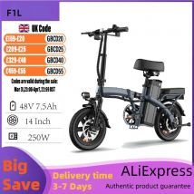 URLIFE F1L Adult E-bike 48V 7.5Ah battery Foldable Electric Bike,250W Moter 14-inch All-terrain fat tire E-Mountain bike