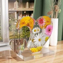 Doppelte herzförmige Foto rahmen Epoxidharz form DIY große und kleine Liebe Foto rahmen Ornamente Silikon form Dekor Werkzeuge