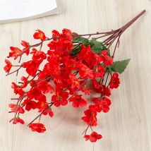 Künstliche Blume, Seide, Pfirsichblütenzweig, Pflaume, Kirschblüte, Party-Arrangement, Zubehör für Bürotisch, Hoteldekoration
