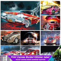 Nostalgisches Auto 5D Harz Diamant Malerei mit Aufkleber Kits Vollquadrat Diamant Mosaik Retro F1 Auto Stickerei Home Decor Geschenk