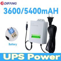 Wasserdichtes Netzteil, 3 Meter wasserdichtes Netzteil für den Außenbereich, für CCTV, USV, Stromausfall, 3600 mAh Akku, USV-Stromversorgung
