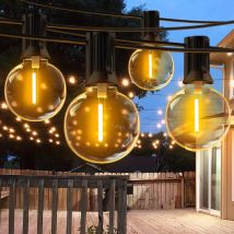 30M 45M G40 LED Garland String Lights Shatterproof Plastic LED Bulb Outdoor Waterproof Garden Decor Lamp for Party Christmas