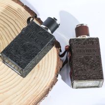 80 ml Marke Herrenparfüm Frisches natürliches Gentleman Köln Dunkelschwarz Braun Körperspray Ledertasche Design Dauerhaftes leichtes Parfüm