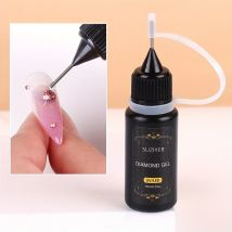 10ml Klej samoprzylepny do paznokci z kryształkami do dekoracji 3D DIY Super mocne zdobienia paznokci Kryształowe klejnoty Biżuteria Żel do uszczelniania krawędzi
