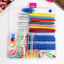 16 Größen Stahl Häkeln adeln Strick koffer Nadeln Stiche Häkeln Set Home Weben Nähen Bastel sets