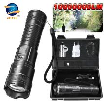 High Strong Power Led Flashlights Tactical Flash Light Torch Ultra Bright Lamp USB Charging Camping Fishing Defensa Zoom Lantern